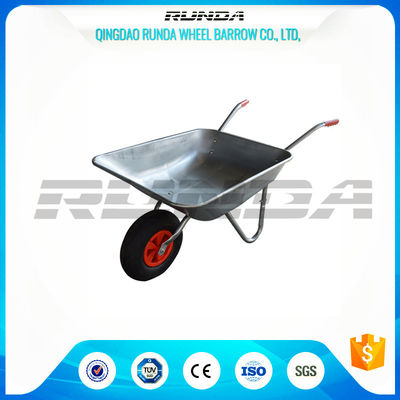China Light Weight Garden Wheel Cart Galvanized Steel Rubber Wheel 80kg Weight Capacity supplier