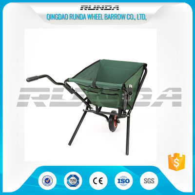 China Green Color Cloth Fold Away Wheelbarrow 5kg Water Resistant Cover For Gardeners supplier