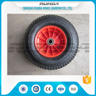 China PP Rim Heavy Duty Rubber Wheels Red Color , 2PR All Terrain Caster Wheels OEM supplier