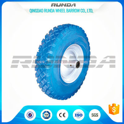China Blocky Pattern Foam Filled Tires Plastic Rim 150kg Loading No Floor Damages supplier
