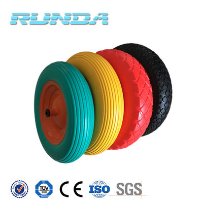 China 6 inch to 16 inch diameter any color solid pu industrial wheels supplier