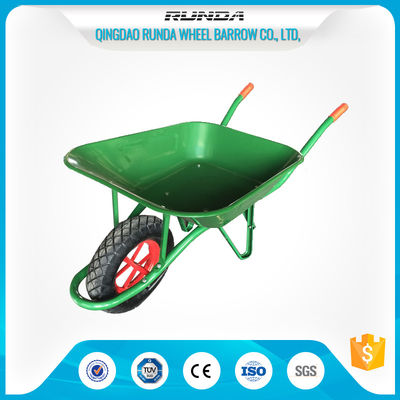 China Steel Construction Heavy Duty Wheelbarrow , Large Capacity Wheelbarrow Air Wheel supplier