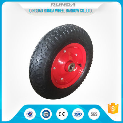China Carbon Steel Pneumatic Rubber Wheels Ball Bearing , Pneumatic Wagon Wheels OEM supplier