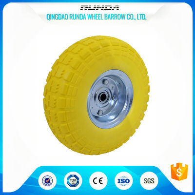 China Flat Free Wpolyurethane Caster Wheels 10&quot; Offset Hub 55mm Hub No Peculiar Smell supplier