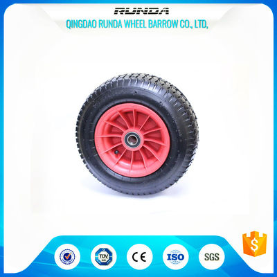 China 4 Ply Rating Pneumatic Rubber Wheels 16inches Size Plastic Rim 170KG Loading supplier