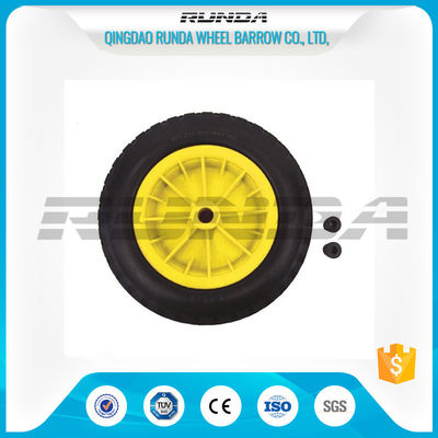 China Inflatable Pneumatic Rubber Wheels 16mm Inner Hole Plastic Rim Bush Bearing 3.50-8 supplier