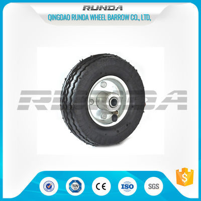 China Bent Valves Pneumatic Rubber Wheels 6 Inches Roller Bearing For Hand Trolley supplier