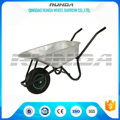 China 5CBF Heavy Duty Wheelbarrow Galvanized Durable Metal Tray Load Capacity 150kg supplier