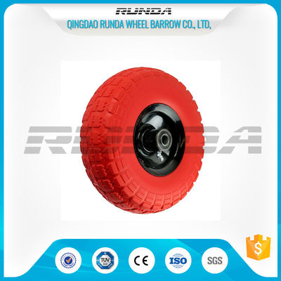 China Tool Cart PU Foam Wheel Offset Hub , PU Trolley heels 136kg Max Loading supplier