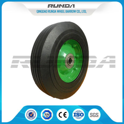 China Galvanized Surface Solid Rubber Wheels , 8 Inch Solid Rubber Tires Centered Hub supplier