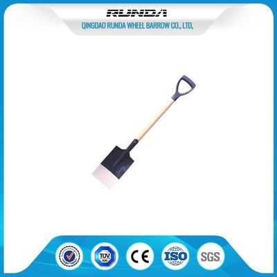 China Wooden Handle Steel Spade Shovel S512 , Hole Digging Spade Flat Nose Multi Colors supplier