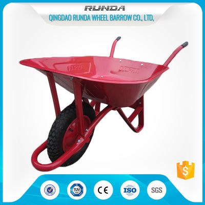 China Steel Tray Heavy Duty Wheelbarrow , County Clipper Wheelbarrow 65L Water Capacity supplier