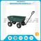 Green Color Garden Dump Wagon Plastic Material Tray Load Capacity 150kg supplier
